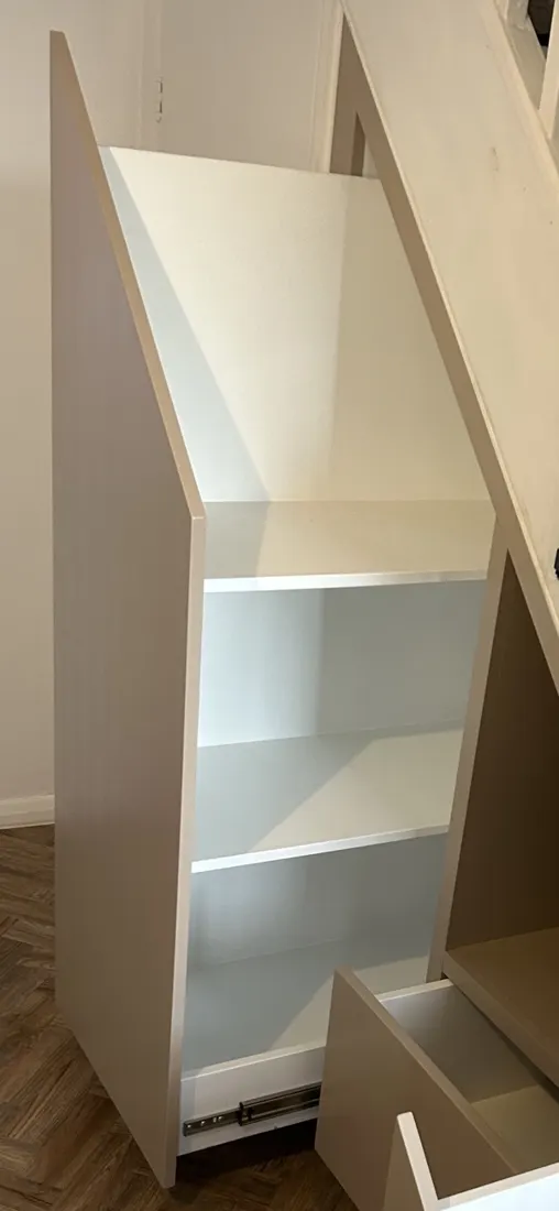 Armin's under-stair unit pulled out on full-extension runners, Welwyn Garden City